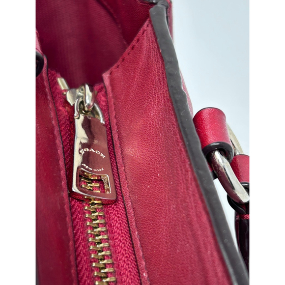 COACH G1405 33537 Red Leather Shoulder Crossbody Purse Bag - Picture 12 of 13